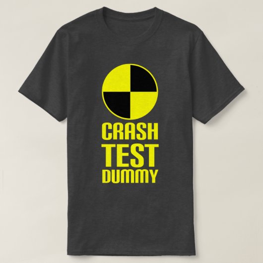 Crash Test Dummy Last Minute Costume Funny Brawe T-shirt (Design voorkant)