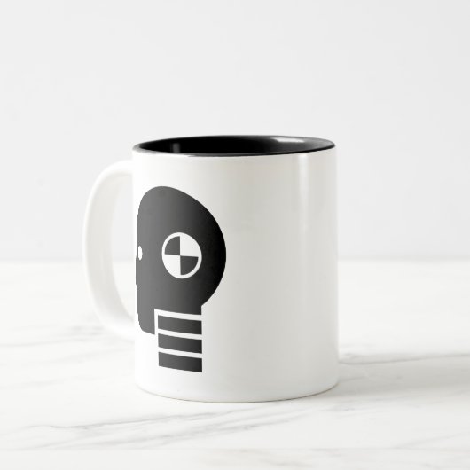 Crash Test Dummy Pictogram Mok (Voorkant links)