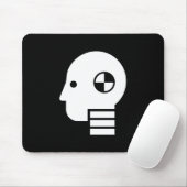 Crash Test Dummy Pictogram Mousepad Muismat (Met muis)