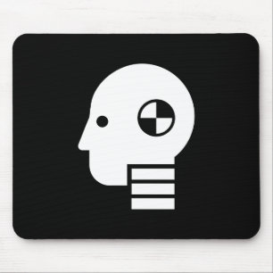 Crash Test Dummy Pictogram Mousepad Muismat
