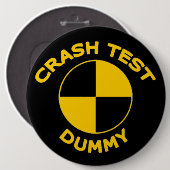 Crash Test Dummy Ronde Button 6,0 Cm (Voorkant /achterkant)