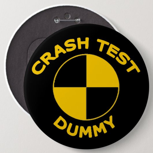 Crash Test Dummy Ronde Button 6,0 Cm (Voorkant /achterkant)