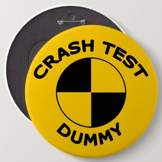 Crash Test Dummy Ronde Button 6,0 Cm (Voorkant /achterkant)