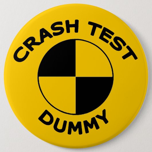 Crash Test Dummy Ronde Button 6,0 Cm (Voorkant)