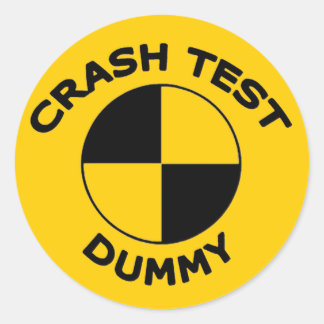 Crash Test Dummy Ronde Sticker