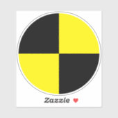 Crash test dummy vinyl stickers | zwart en geel (Vel)