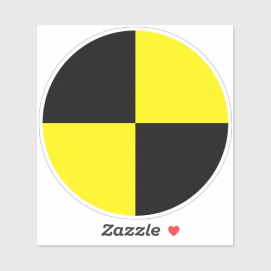 Crash test dummy vinyl stickers | zwart en geel (Vel)