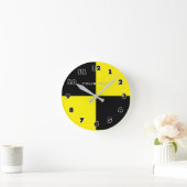 Crash test dummy zwart-gele acrylwandklok ronde klok (Huis)