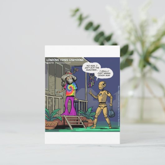 Crash Test Hippie Funny Briefkaart (Staand voorkant)