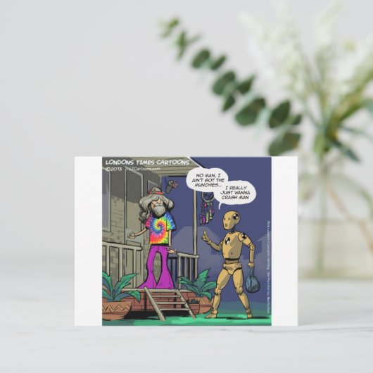Crash Test Hippie Funny Briefkaart (Staand voorkant)