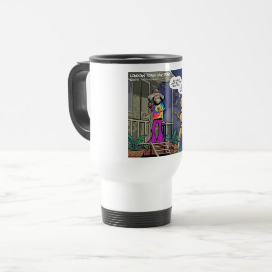 Crash Test Hippie Funny Reisbeker (Voorkant links)