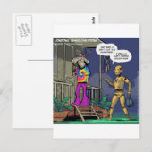 Crash Test Hippie Grappig Briefkaart (Voorkant / Achterkant)