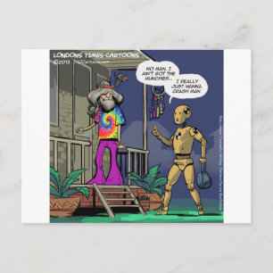 Crash Test Hippie Grappig Briefkaart