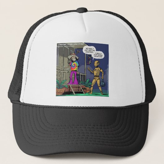Crash Test Hippie Grappig Trucker Pet (Voorkant)