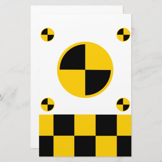 Crash Test Markers Briefpapier (Voorkant / Achterkant)