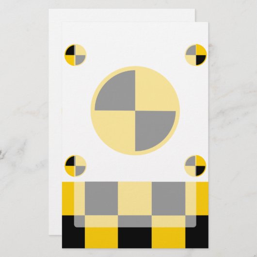 Crash Test Markers Graphics Briefpapier (Voorkant / Achterkant)
