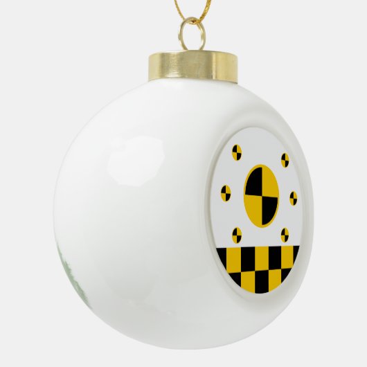 Crash Test Markers Graphics Keramische Bal Ornament (Links)
