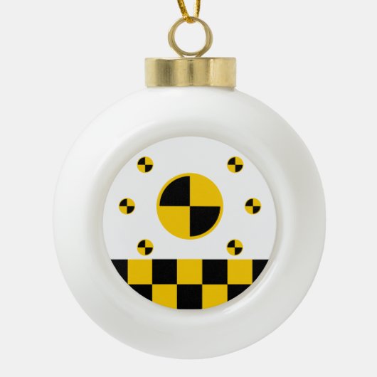 Crash Test Markers Graphics Keramische Bal Ornament (Voorkant)