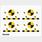 Crash Test Markers Rechthoekige Sticker (Vel)