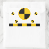 Crash Test Markers Rechthoekige Sticker (Tas)