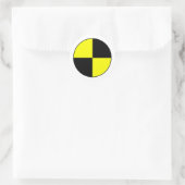 Crash Test Ronde Sticker (Tas)