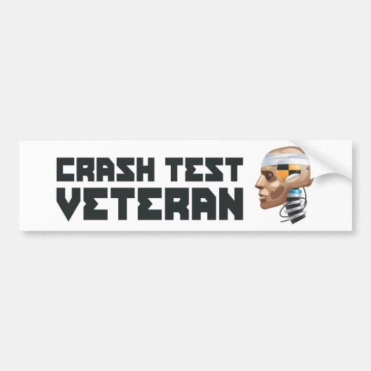Crash Test Veteran Bumpersticker (Voorkant)