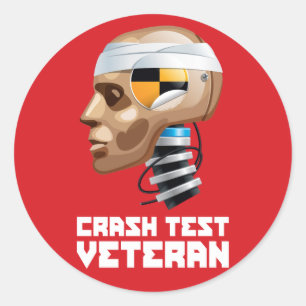 Crash Test Veteran Ronde Sticker