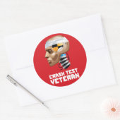 Crash Test Veteran Ronde Sticker (Envelop)