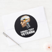 Crash Test Veteran Ronde Sticker (Envelop)