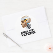 Crash Test Veteran Ronde Sticker (Envelop)