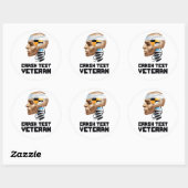 Crash Test Veteran Ronde Sticker (Vel)