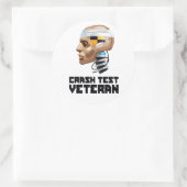 Crash Test Veteran Ronde Sticker (Tas)