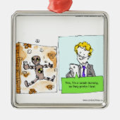 Crash Text Dummy Funny Metalen Ornament (Voorkant)