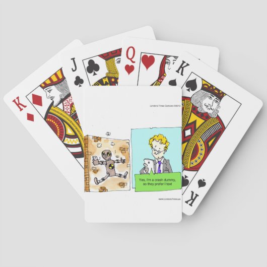 Crash Text Dummy Funny Speelkaarten (Achterkant)