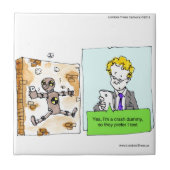 Crash Text Dummy Funny Tegeltje (Voorkant)