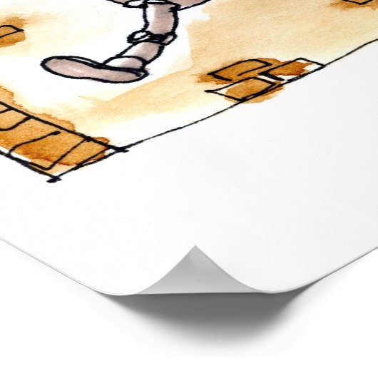 Crash Text Dummy Grappige Poster (Hoek)