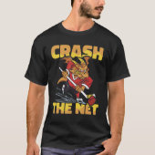 Crash the Net Field Hockey Player IJshockey Team T-shirt (Voorkant)
