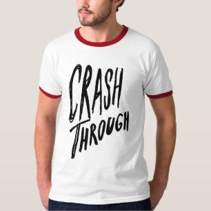 Crash Through Logo Red Ringer T-shirt
