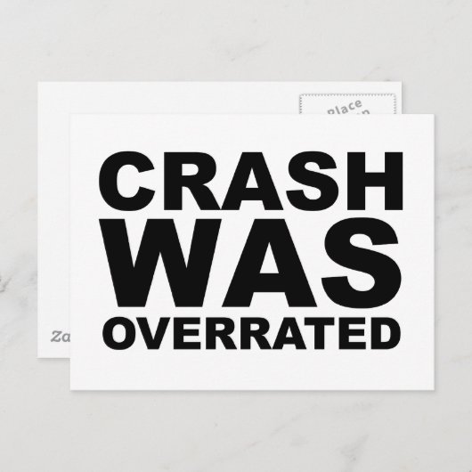 CRASH WAS OVERRAAKT T-shirt, pet, mousepad, mok Briefkaart (Voorkant / Achterkant)