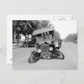 Crashed Vintage Car, 1922 Briefkaart (Voorkant / Achterkant)