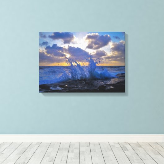 crashen! canvas afdruk (Insitu (Houten vloer))