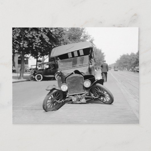 Crashende Oldtimer, 1922 Briefkaart (Voorkant)