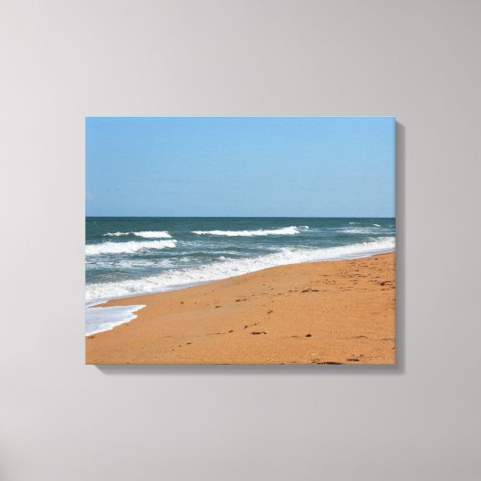Crashing Beach Waves Seascape Canvas Afdruk (Voorkant)