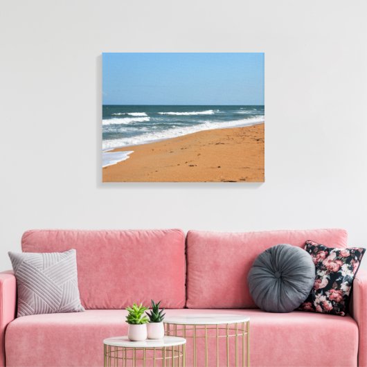Crashing Beach Waves Seascape Canvas Afdruk (Insitu (Woonkamer))