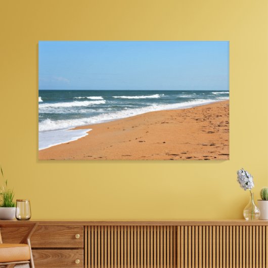 Crashing Beach Waves Seascape Canvas Afdruk (Insitu (Woonkamer))