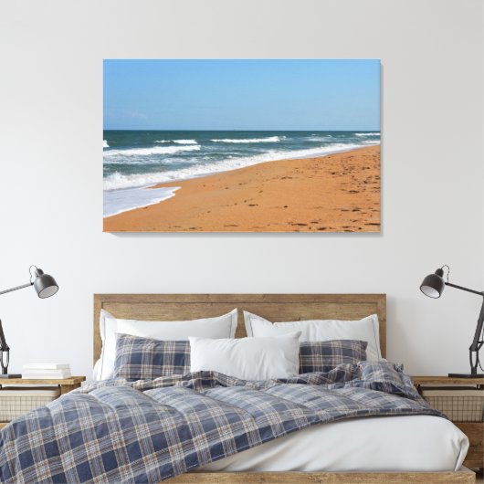 Crashing Beach Waves Seascape Canvas Afdruk (Insitu (Slaapkamer))
