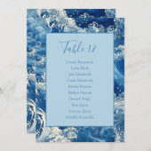 Crashing blue oceaangolven namen en seating chart kaart (Voorkant / Achterkant)