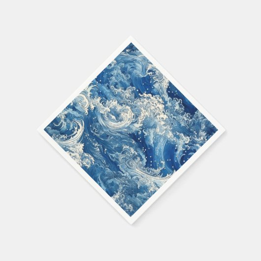 Crashing blue waves Napkins Servet (Hoek)