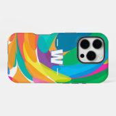 Crashing-kleurgolven iPhone Hoesje (Achterkant horizontaal)