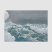 Crashing Ocean Storm Wave Aqua Museum Oil Painting Tissuepapier (Voorkant)